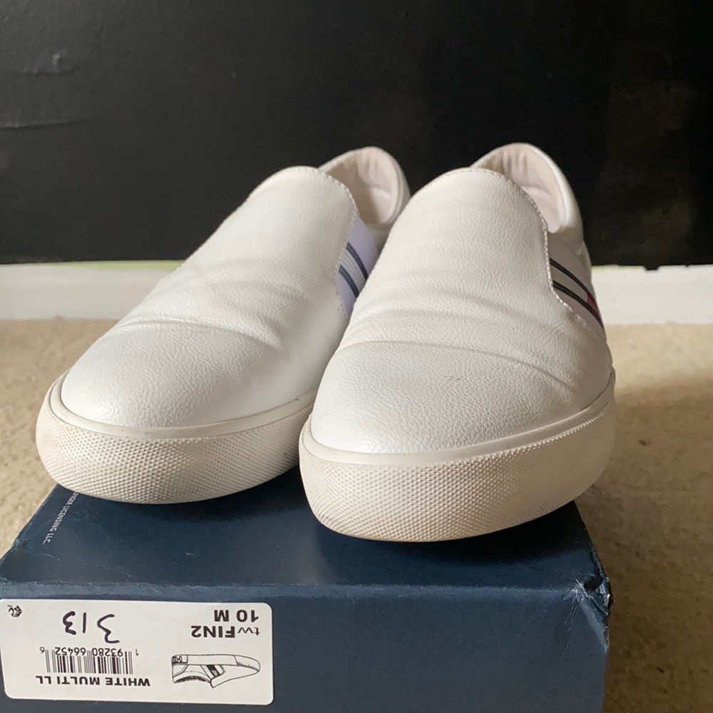 Tommy Hilfiger White Slip-on Shoes